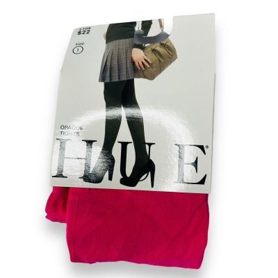 HUE Womens Opaque Tights Size 1 Perfect Pink 1 Pair Pack Fashion U4689 New